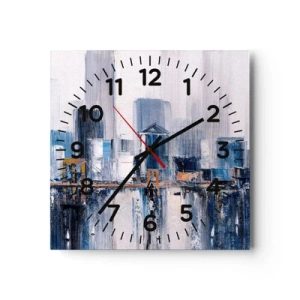 Wanduhr - Glasuhr - New Yorker Eindruck - 40x40 cm