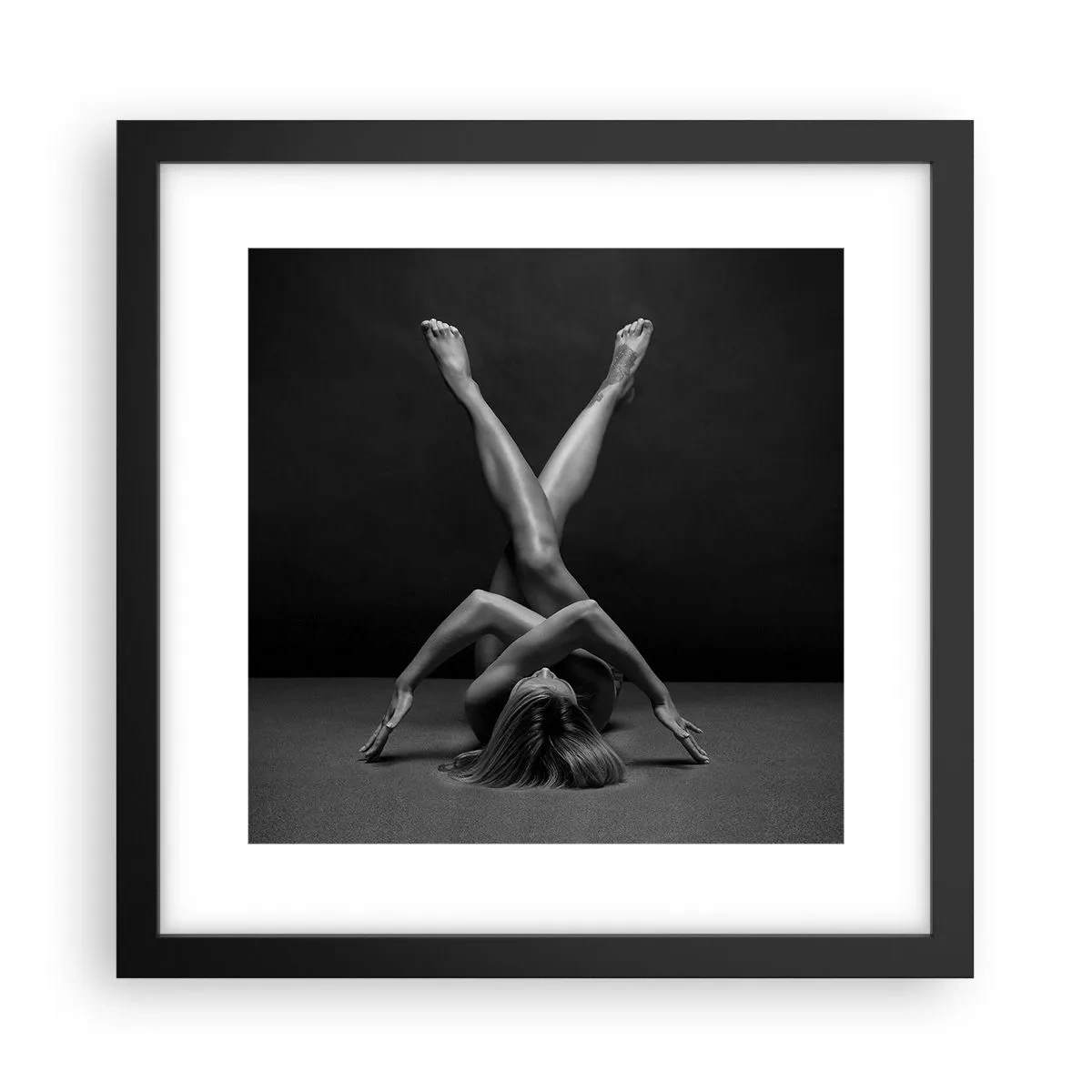 Poster in einem schwarzem Rahmen - Die Geometrie der Nacktheit - 30x30 cm
