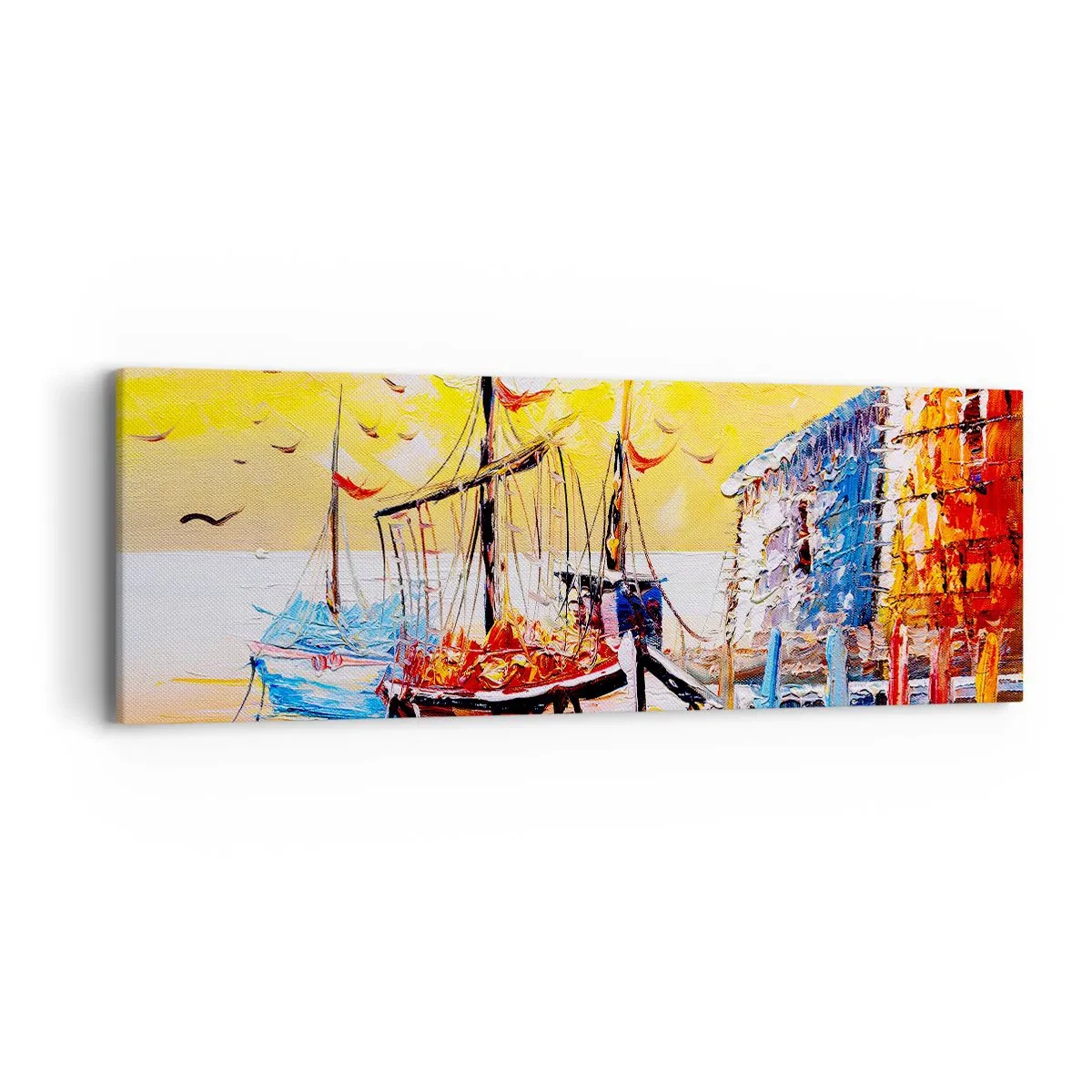 Bild auf Leinwand - Leinwandbild - Glückliche Rückkehr - 90x30 cm