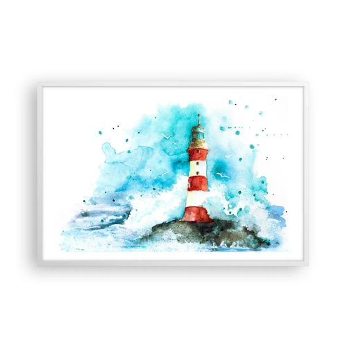 Poster in einem weißen Rahmen - Einheit der Elemente - 91x61 cm