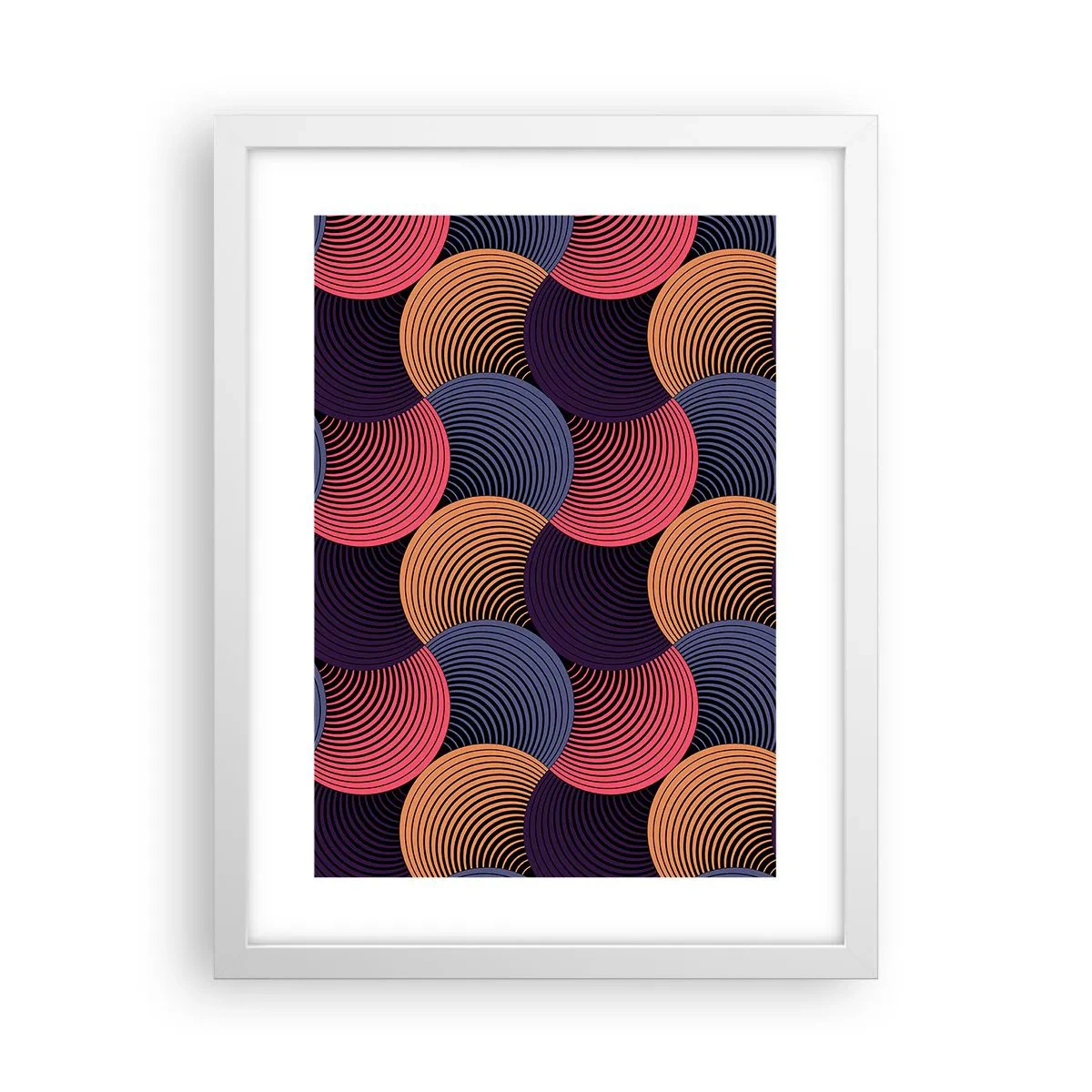 Poster in einem weißen Rahmen - Im kreisenden Rhythmus - 30x40 cm