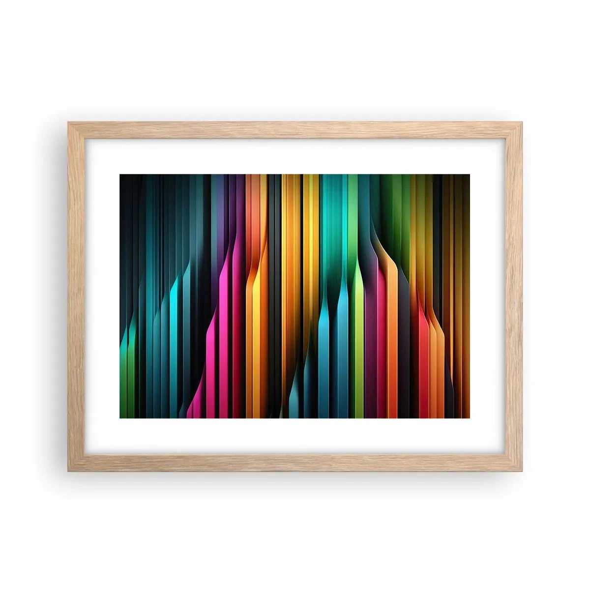 Poster in einem Rahmen aus heller Eiche - Lichtorgan - 40x30 cm