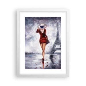 Poster in einem weißen Rahmen - Pariser Symbole - 30x40 cm