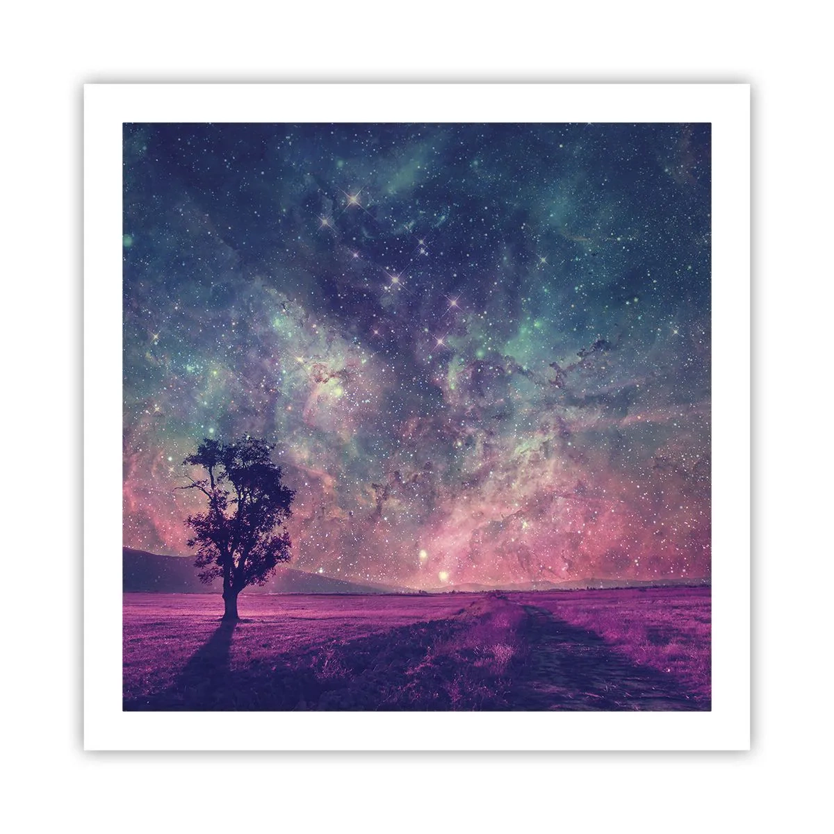 Poster - Unter dem magischen Himmel - 60x60 cm