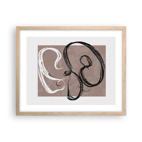 Poster in einem Rahmen aus heller Eiche - Komposition – die Suche nach Fülle - 50x40 cm