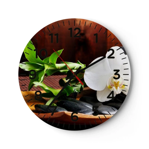 Wanduhr - Glasuhr - Geben Sie sich dem Hauch der Natur hin - 30x30 cm