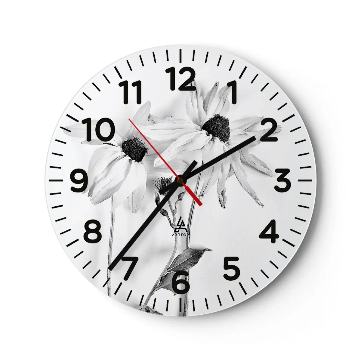 Wanduhr - Glasuhr - Niemand will allein sein - 40x40 cm