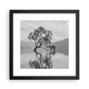 Poster in einem schwarzem Rahmen - Es gibt so ein Land - 30x30 cm