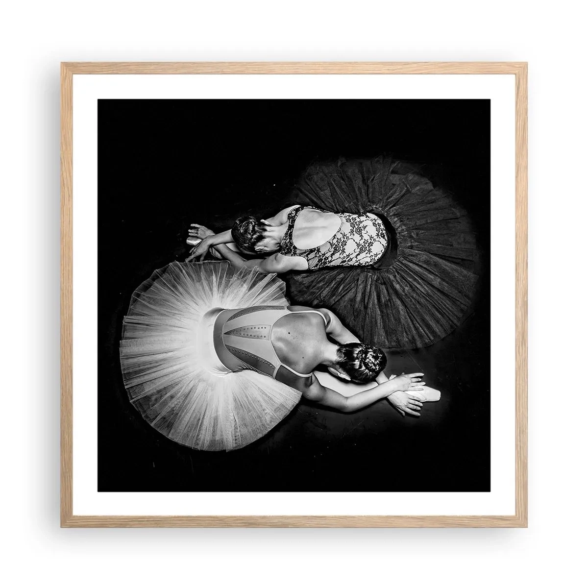 Poster in einem Rahmen aus heller Eiche - Jin und Jang – perfekte Balance - 60x60 cm