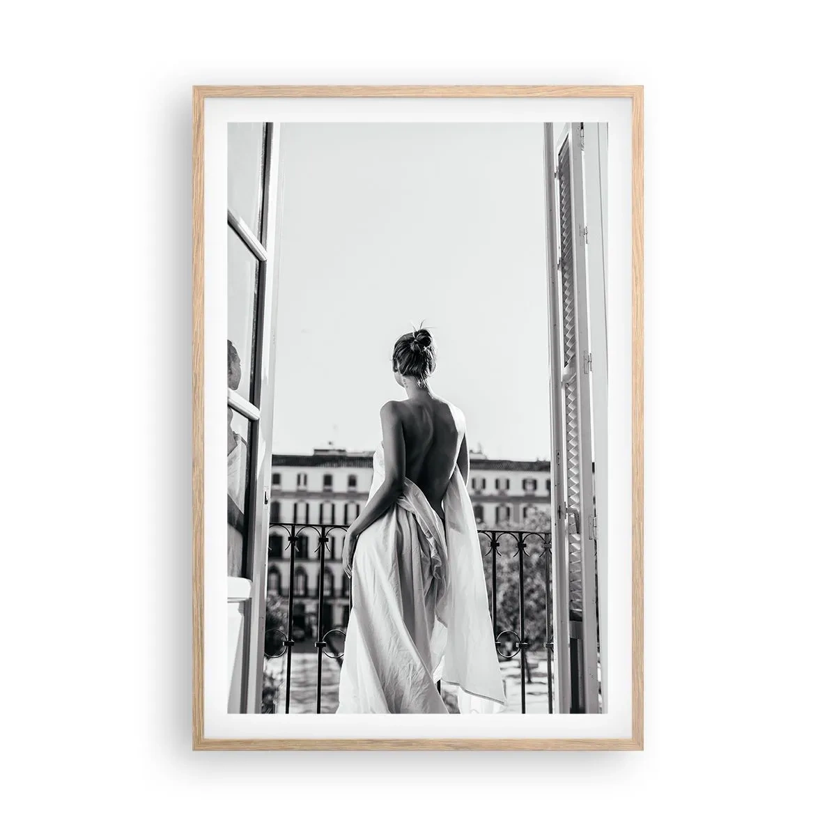 Poster in einem Rahmen aus heller Eiche - Erweckung der Sinne - 61x91 cm