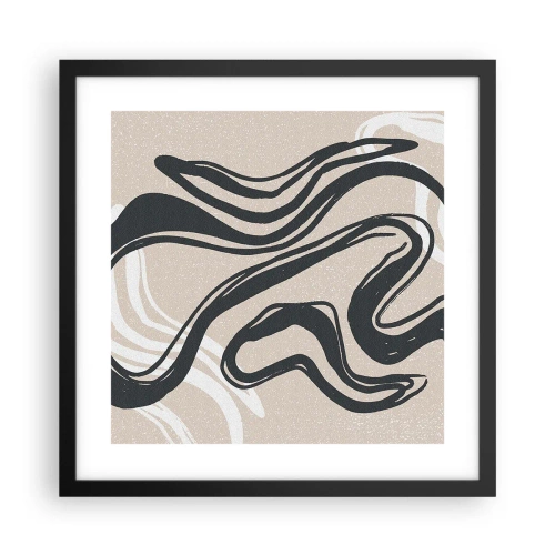 Poster in einem schwarzem Rahmen - Vervielfachter Ausdruck - 40x40 cm