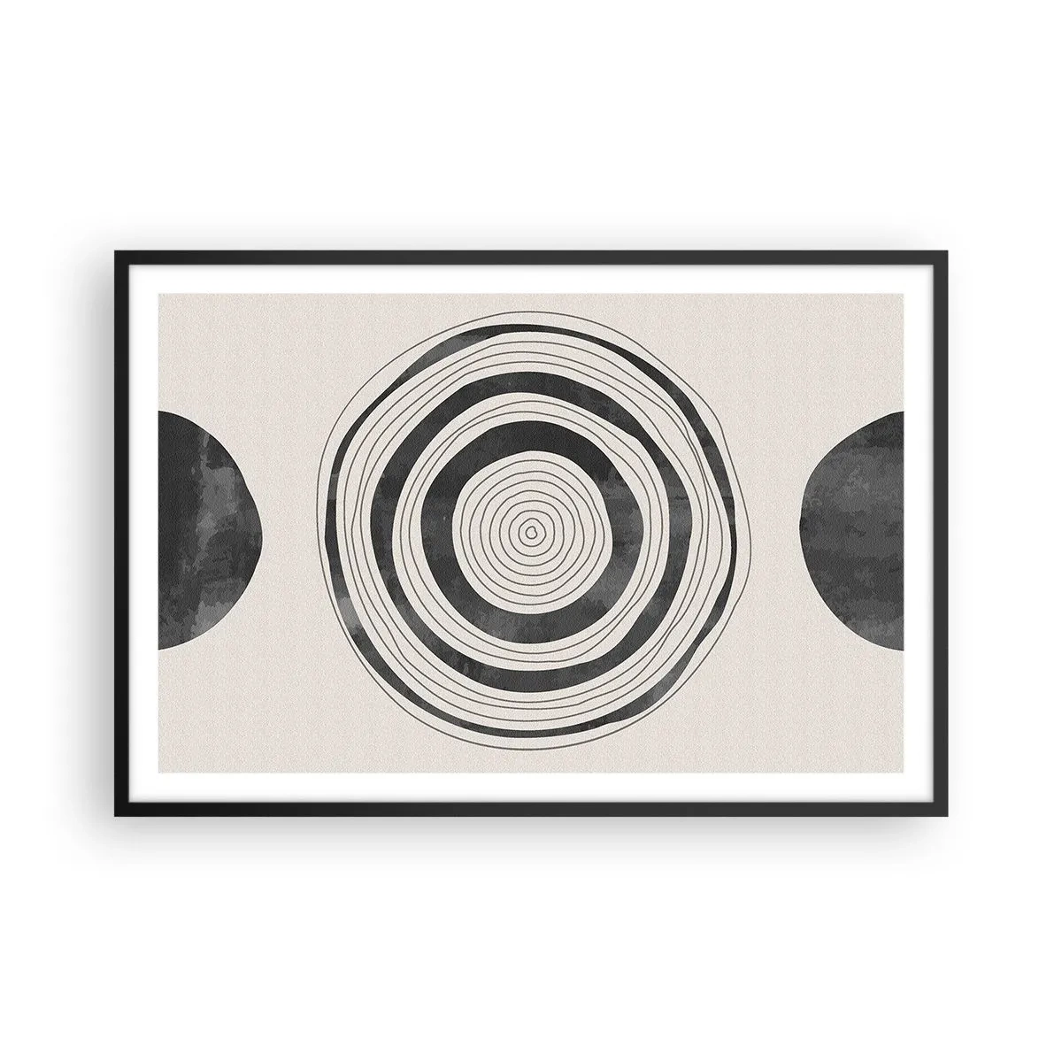 Poster in einem schwarzem Rahmen - Wichtig ist, was dazwischen liegt - 91x61 cm