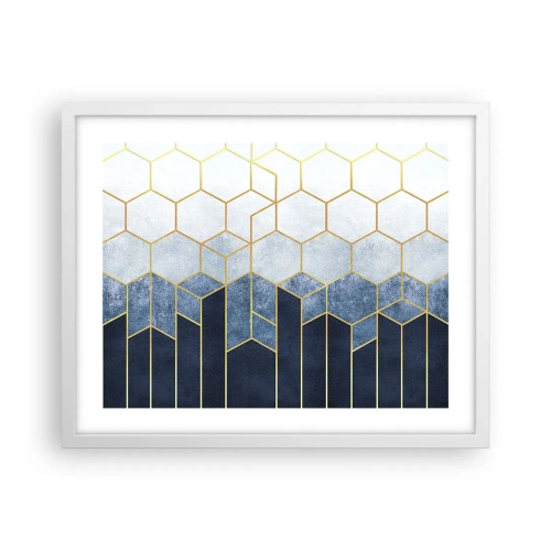 Poster in einem weißen Rahmen - Komposition im synkopischen Rhythmus - 50x40 cm