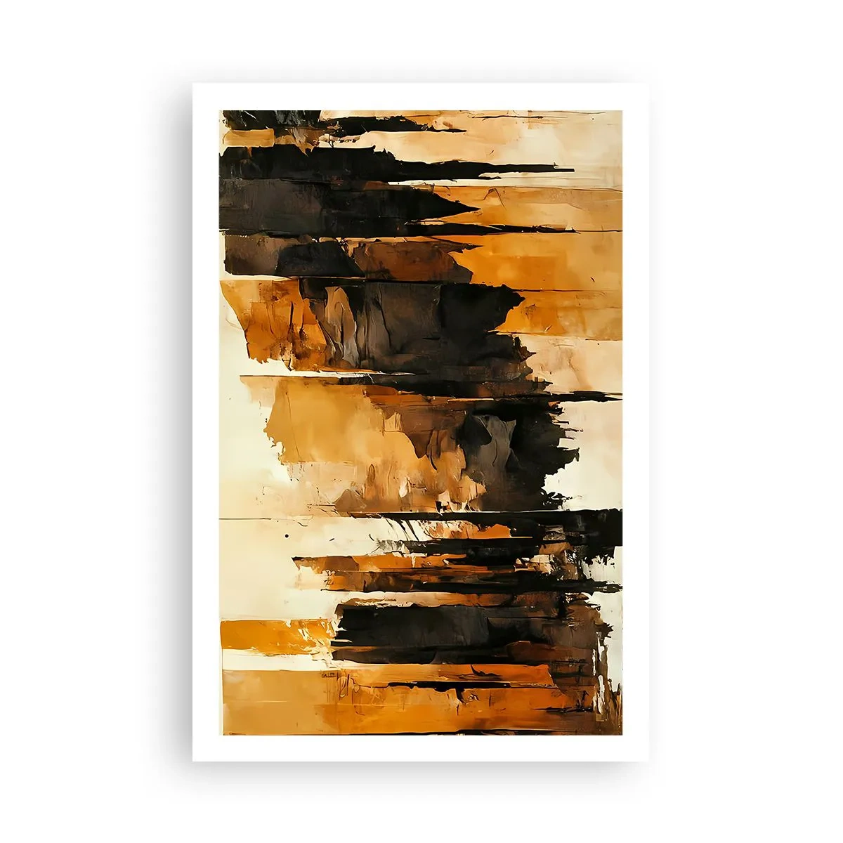 Poster - Harmonie von Schwarz und Gold - 61x91 cm