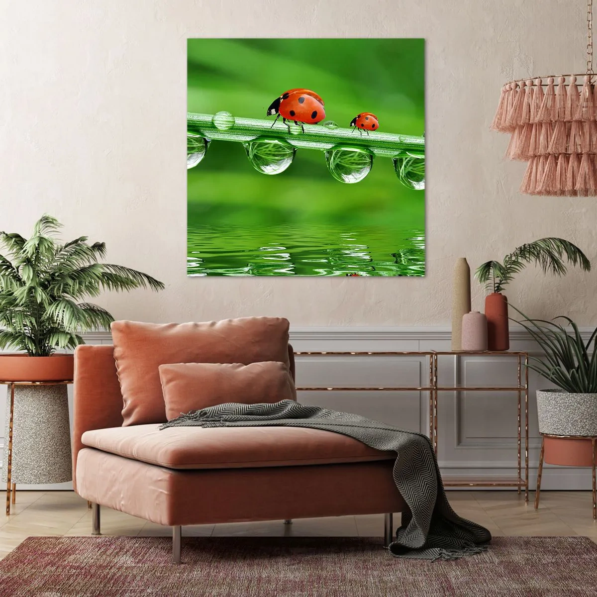 Bild auf Leinwand - Leinwandbild - Den ganzen Sommer unterwegs - 60x60 cm