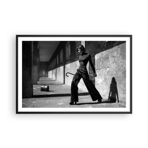 Poster in einem schwarzem Rahmen - Urbane Eleganz - 91x61 cm