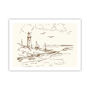 Poster - Ein Überblick über die Erinnerungen an den Sommer - 70x50 cm