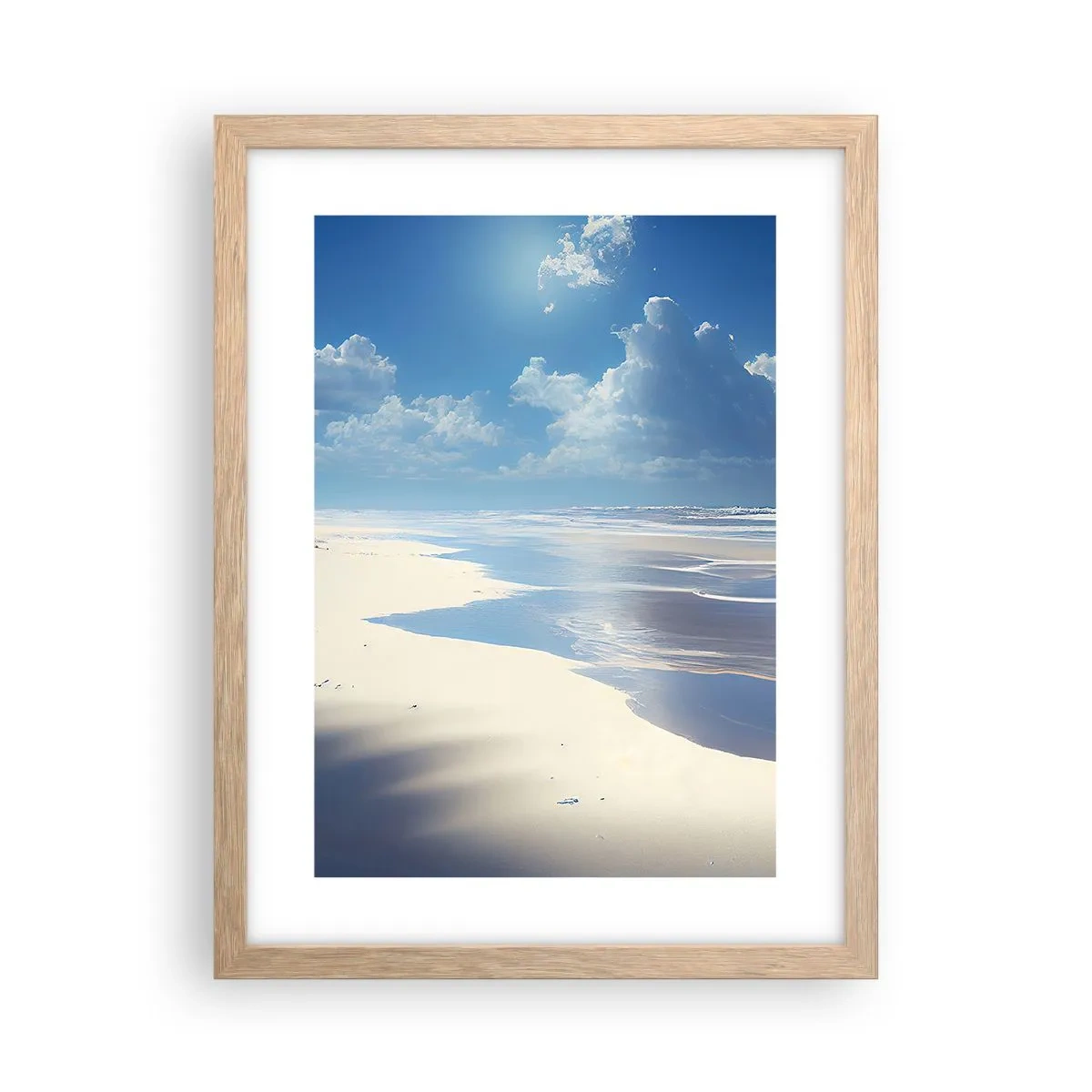 Poster in einem Rahmen aus heller Eiche - Paradiesischer Urlaub - 30x40 cm