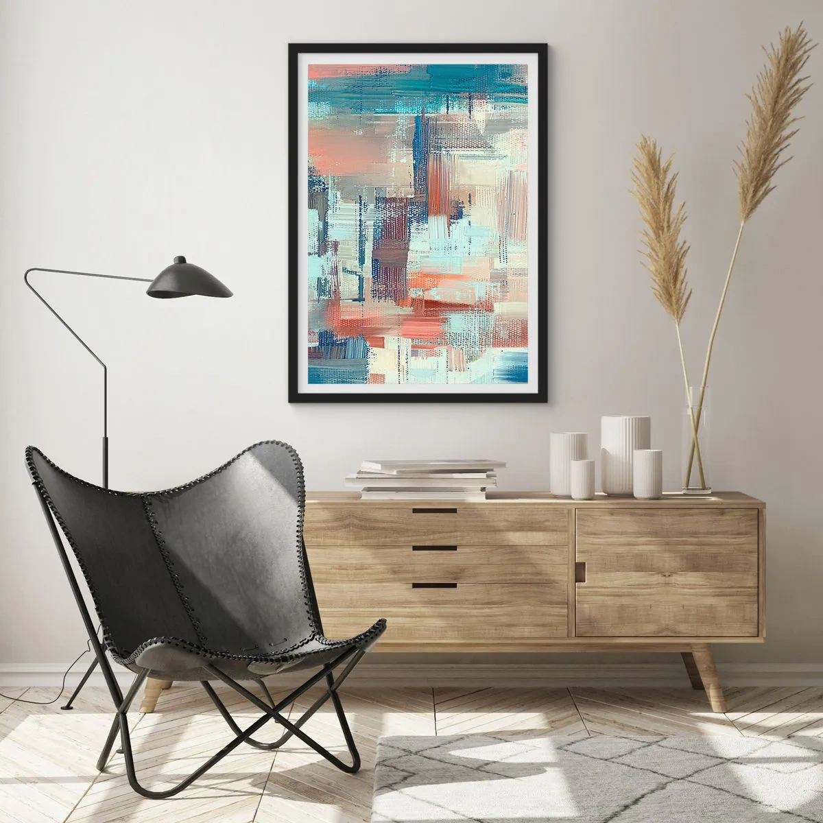 Poster in einem schwarzem Rahmen - Zum Licht kommen - 40x50 cm