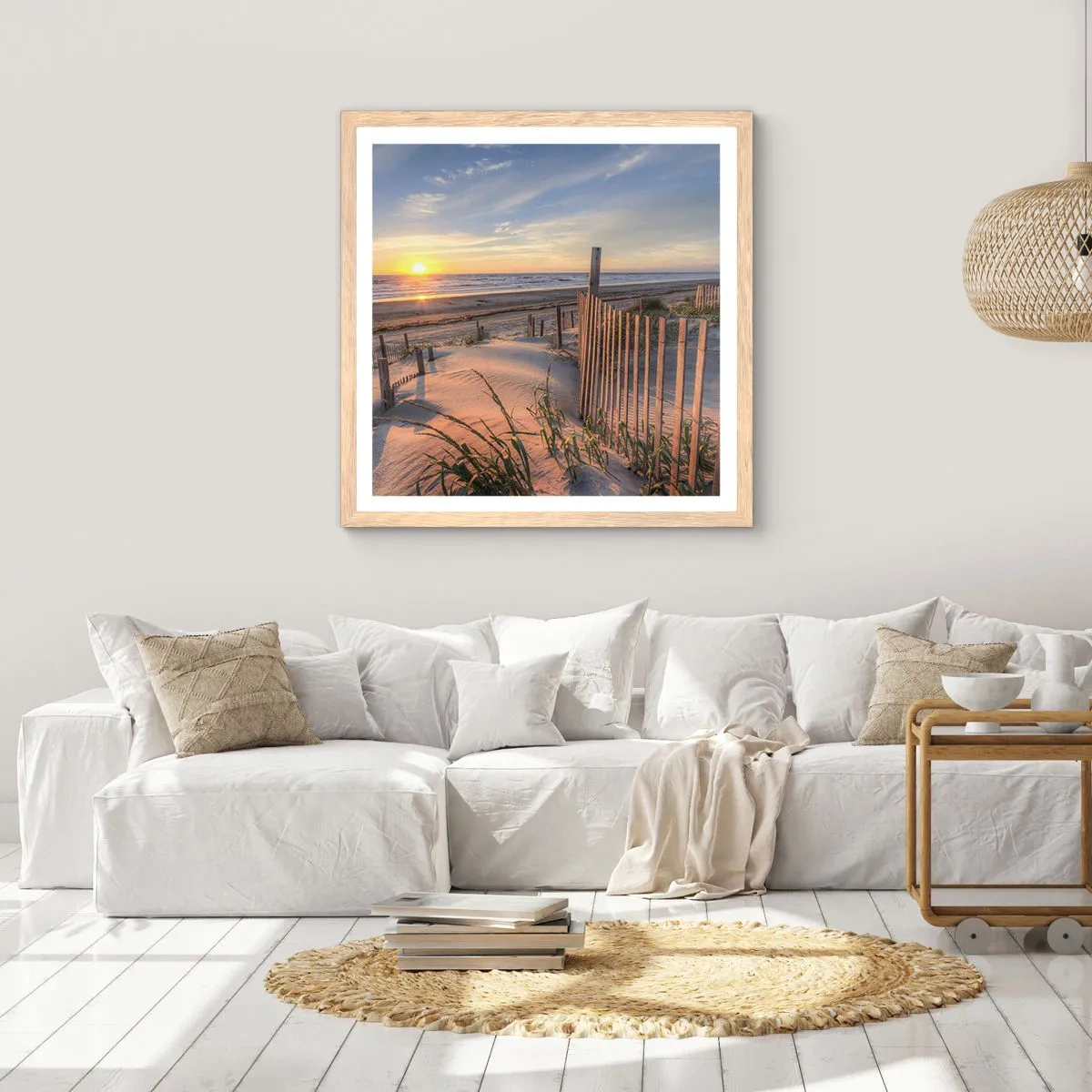 Poster in einem Rahmen aus heller Eiche - Schein und Schatten des Windes - 50x50 cm