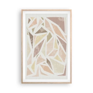 Poster in einem Rahmen aus heller Eiche - Buntglas-Komposition - 61x91 cm