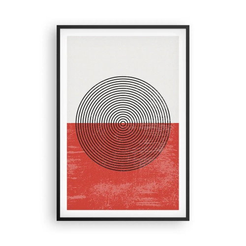 Poster in einem schwarzem Rahmen - Auf den Punkt gebracht - 61x91 cm