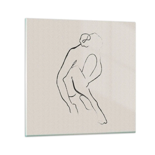 Glasbild - Bild auf glas - Intime Skizze - 30x30 cm