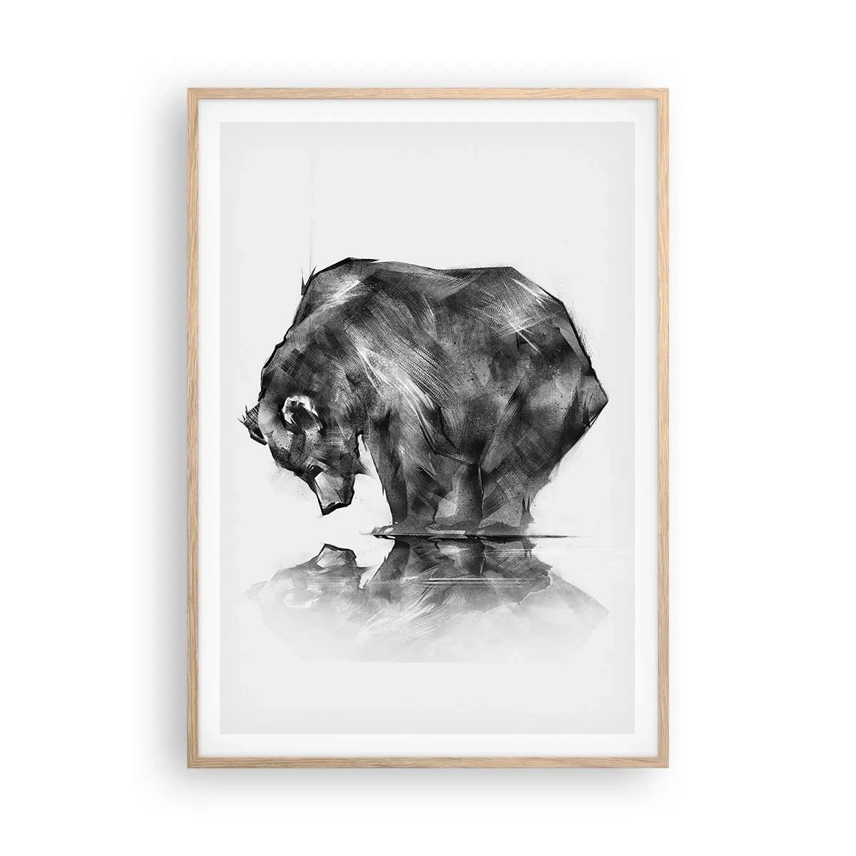 Poster in einem Rahmen aus heller Eiche - Schön, jemanden in der Nähe zu sehen - 70x100 cm