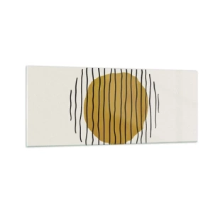 Glasbild - Bild auf glas - Abstraktion, die vor Hitze zittert - 100x40 cm