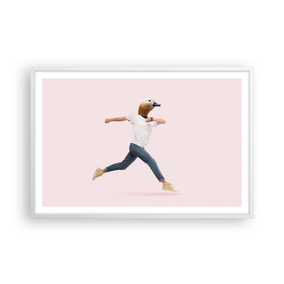 Poster in einem weißen Rahmen - Eine Prise Absurdität - 91x61 cm