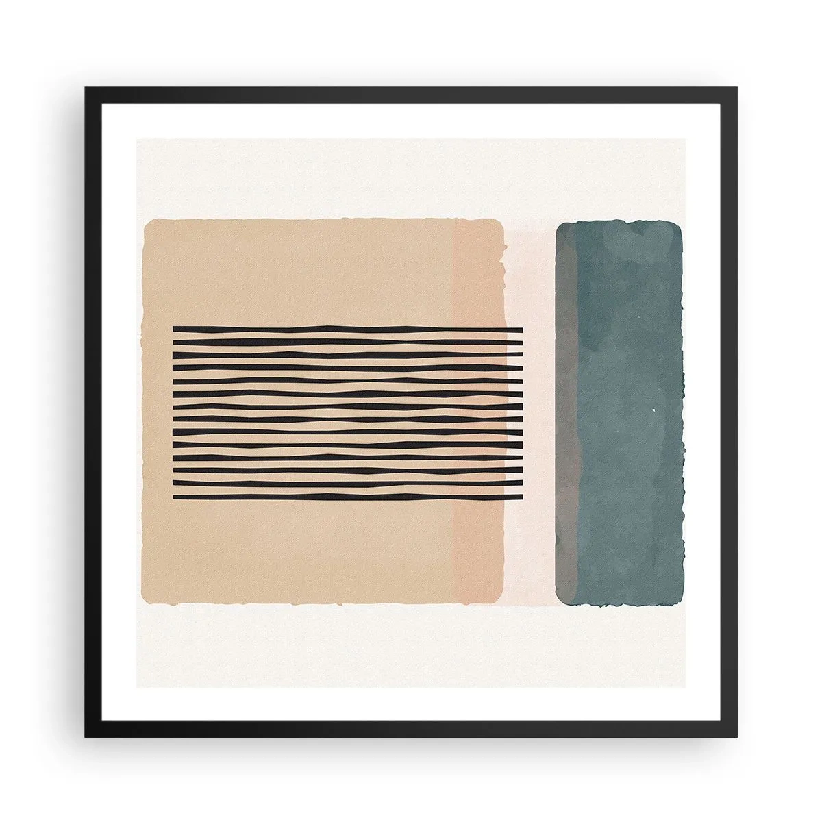 Poster in einem schwarzem Rahmen - Alles ist in Ordnung - 60x60 cm