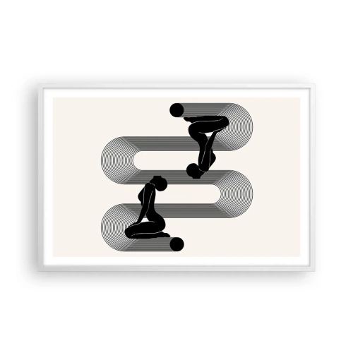 Poster in einem weißen Rahmen - Sinnliche Symmetrie - 91x61 cm