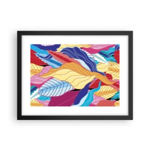 Poster in einem schwarzem Rahmen - Buntes Durcheinander - 40x30 cm