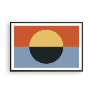 Poster in einem schwarzem Rahmen - Eine Komposition aus Wärme und Kühle - 91x61 cm