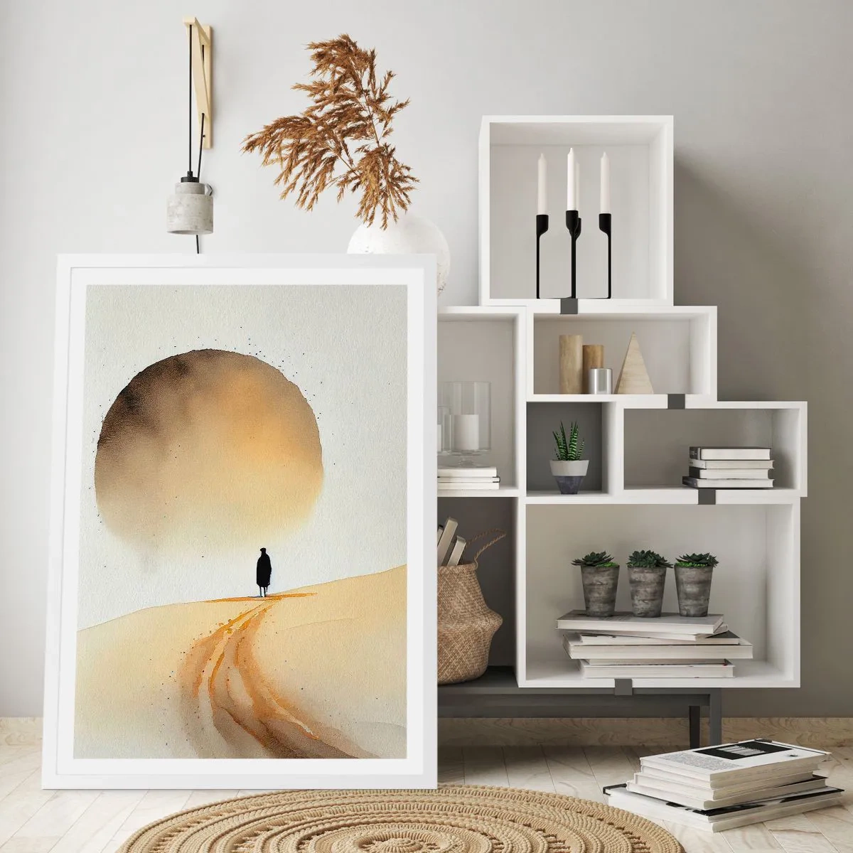 Poster in einem weißen Rahmen - Immer sehnsüchtig - 70x100 cm