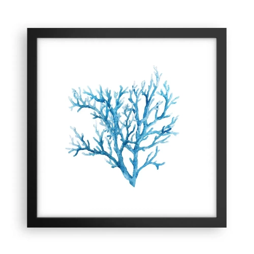 Poster in einem schwarzem Rahmen - Nautisches Filigran - 30x30 cm