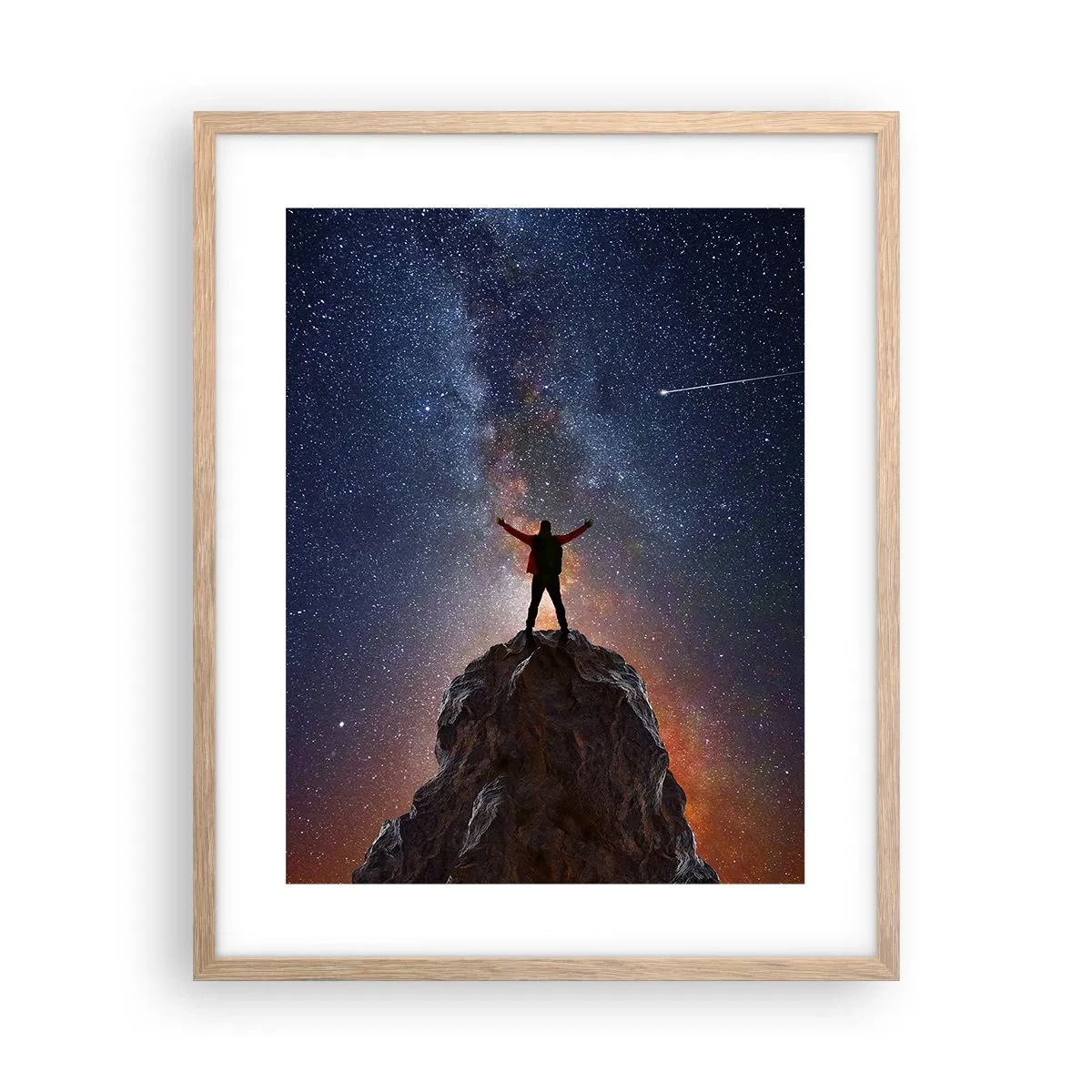 Poster in einem Rahmen aus heller Eiche - Die Macht ist mit mir! - 40x50 cm