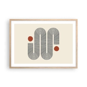 Poster in einem Rahmen aus heller Eiche - Vom Anfang bis zum Ende - 70x50 cm