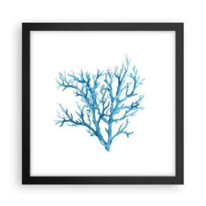 Poster in einem schwarzem Rahmen - Nautisches Filigran - 30x30 cm