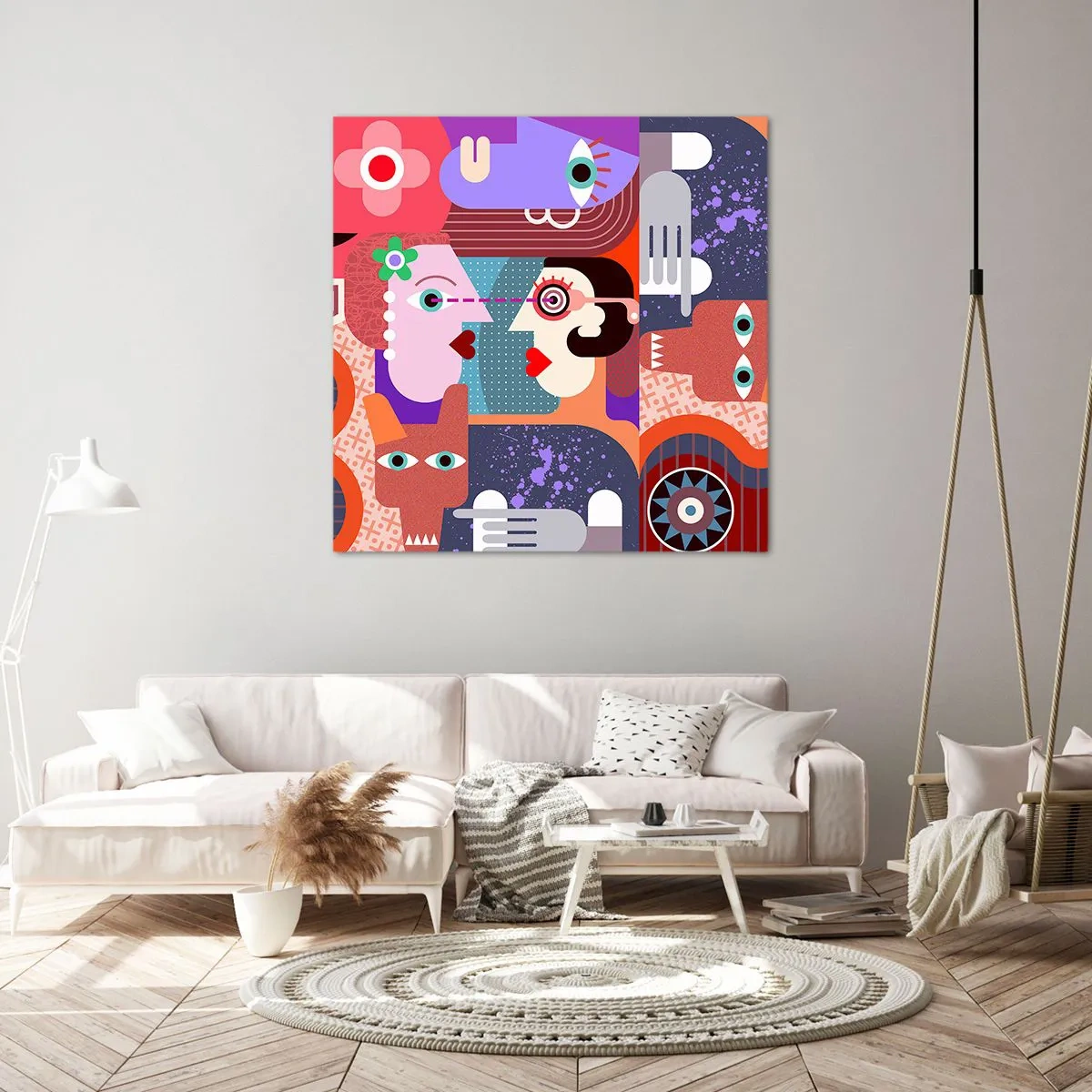 Bild auf Leinwand - Leinwandbild - Augenhöhe - 70x70 cm