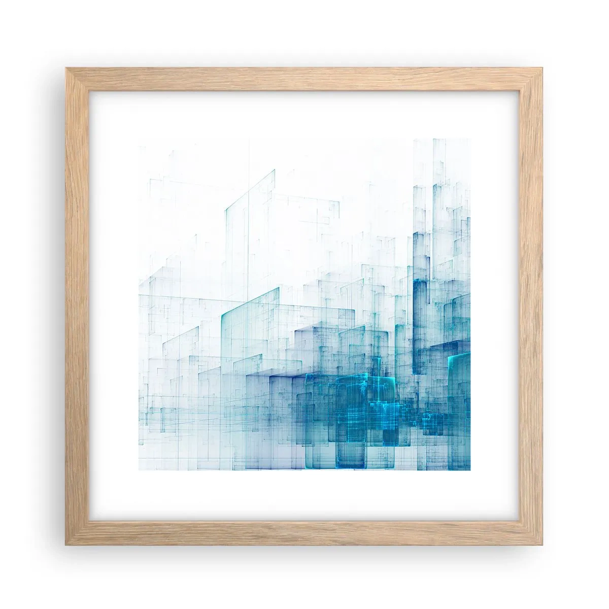Poster in einem Rahmen aus heller Eiche - Wie der Raum wgeschaffen urde - 30x30 cm