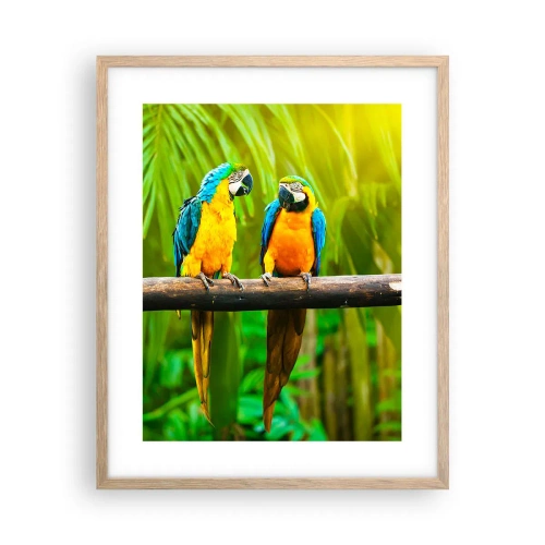 Poster in einem Rahmen aus heller Eiche - Und hast du gehört, dass sie ...? - 40x50 cm