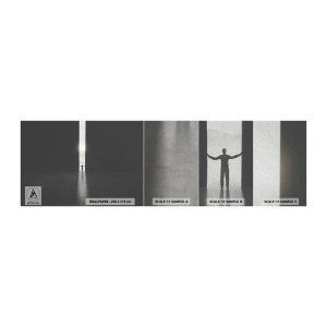 Fototapeten Muster Premium Sand - Ein Schritt in eine strahlende Zukunft - Abstraktion, Mann, Stück - 100x30 cm