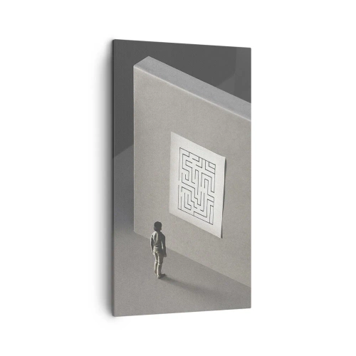 Bild auf Leinwand - Leinwandbild - Aber wo bin ich? - 45x80 cm