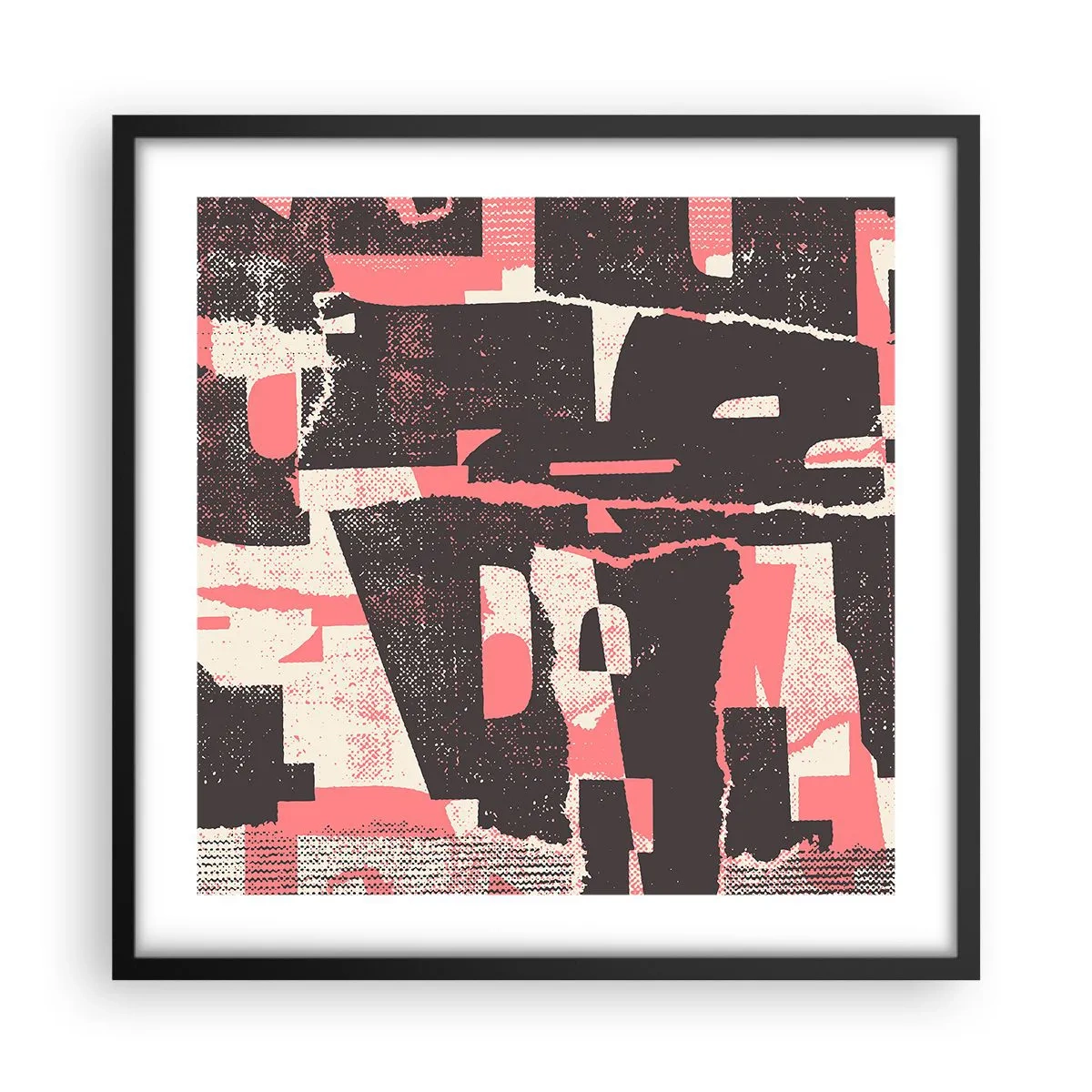 Poster in einem schwarzem Rahmen - All dieser Lärm - 50x50 cm