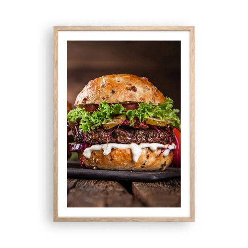 Poster in einem Rahmen aus heller Eiche - Amerikanischer Traum - 50x70 cm