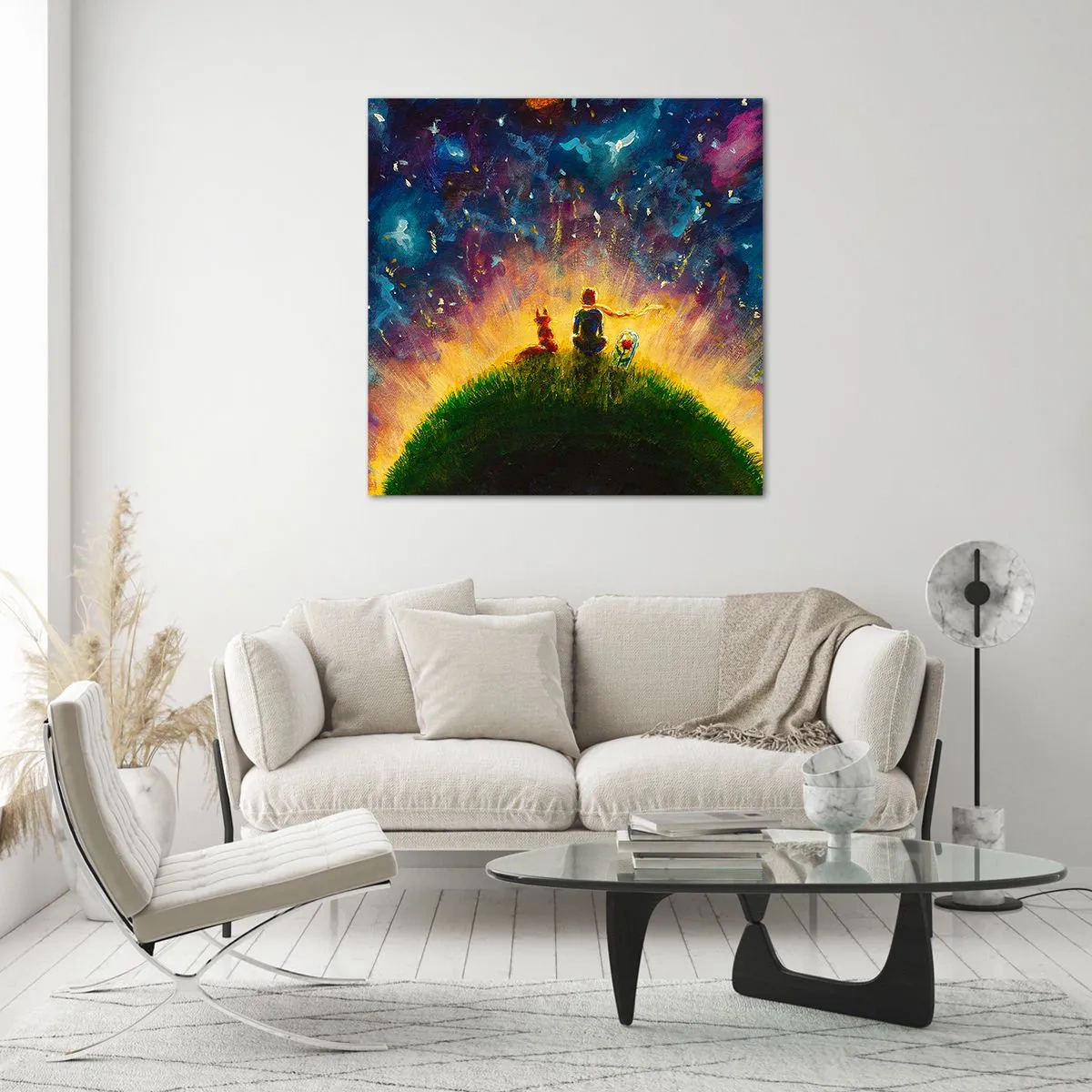 Glasbild - Bild auf glas - Liebe und Freundschaft - die ganze Welt - 30x30 cm