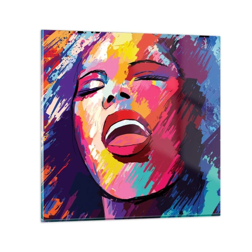 Glasbild - Bild auf glas - Sing mein ganzes Leben - 40x40 cm
