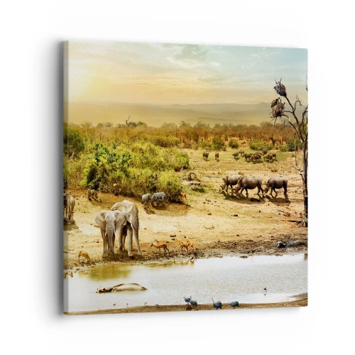 Bild auf Leinwand - Leinwandbild - Ein Fluss floss aus Eden ... - 40x40 cm