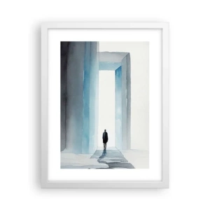 Poster in einem weißen Rahmen - Lebe ohne Grenzen - 30x40 cm